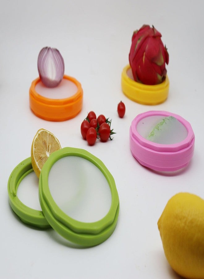 halteoly Onion storage and Avocado Saver,Set of 4 Double-Sided Silicone Fruit Keeper Containers for Fridge,Tomatos Holder,Lemons,Garlic,and Potatoes - Image 4